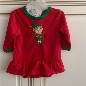 NWT Adorable Christmas Elf long sleeves onesie